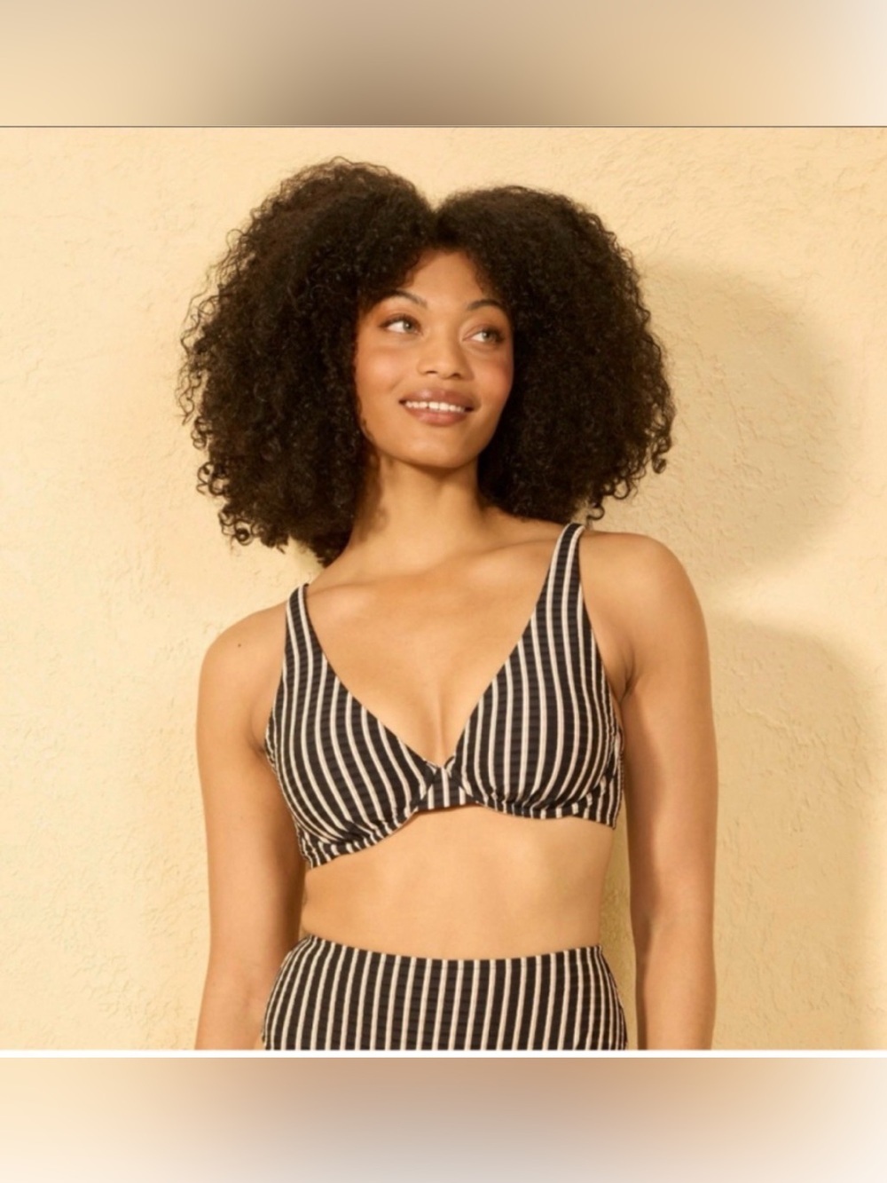 Women’s Ribbed Underwire Bikini Top 36B